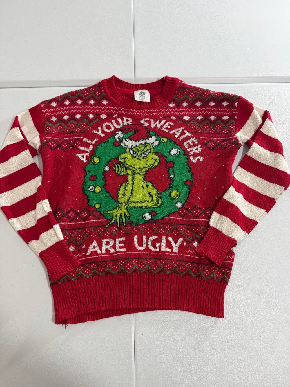The Grinch Ugly Christmas Sweater Women's Small All Your Sweaters Are Ugly